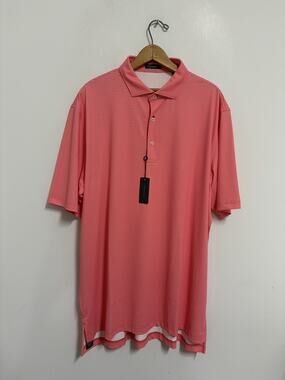 NWT Turtleson Men’s Lennon Performance Golf Polo Vintage Red Size XL